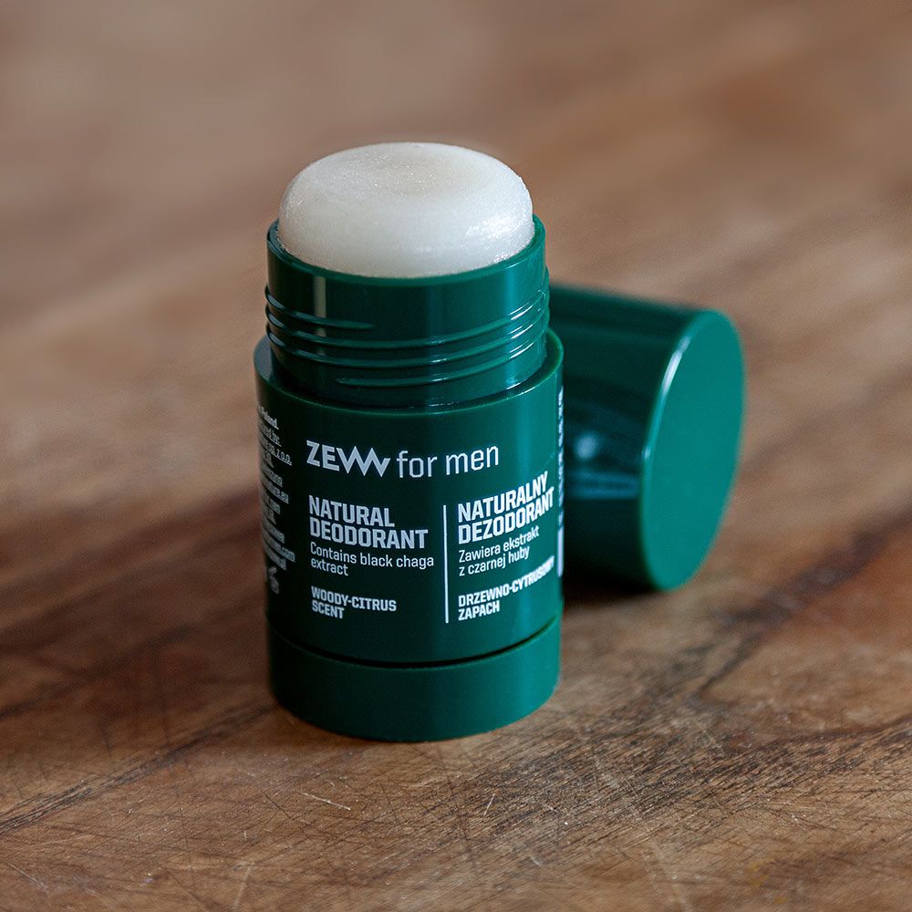 ZEW for Men - Natural deodorant with black chaga GREEN - 30ml