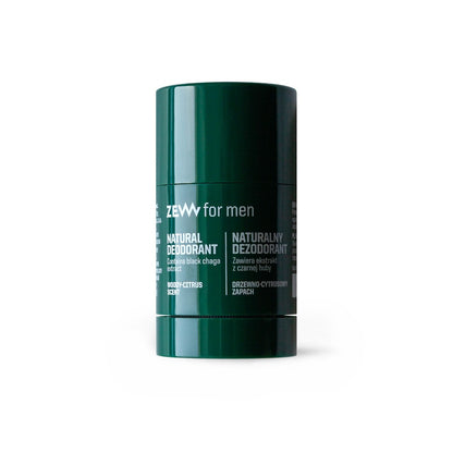ZEW for Men - Natural deodorant with black chaga GREEN - 30ml